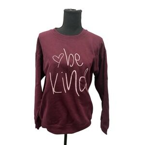 Burgundy "Be‎ Kind" Graphic Sweatshirt – Size M